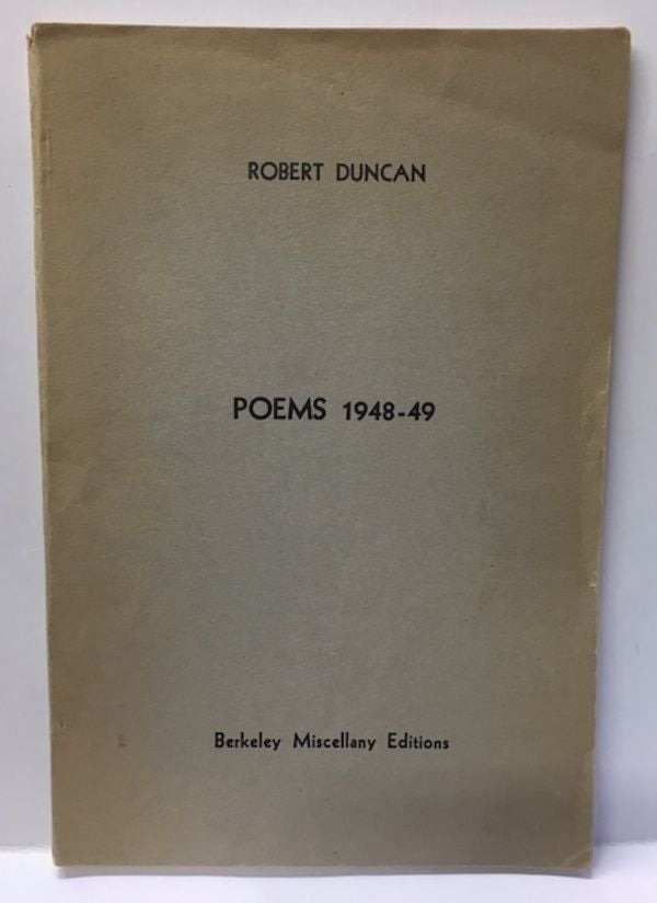 Item #10204 POEMS 1948-49. Robert Duncan.