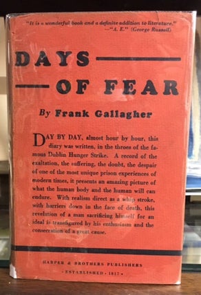 Item #10537 DAYS OF FEAR. Frank Gallager
