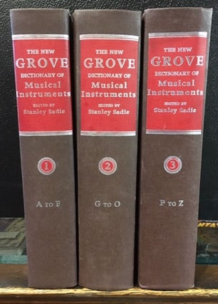 Item #10682 THE NEW GROVE DICTIONARY OF MUSICAL INSTRUMENTS. (3 Volumes). Stanley Sadie