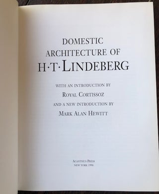 DOMESTIC ARCHITECTURE OF H. T. LINDEBERG