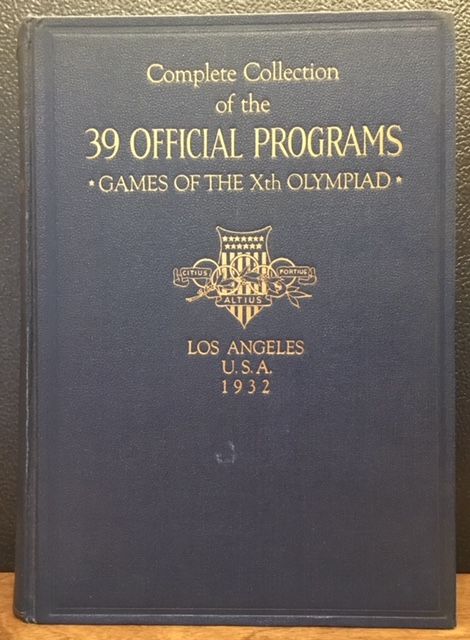 Item #11330 COMPLETE COLLECTION OF THE 39 OFFICIAL PROGRAMS. GAMES OF THE XTH OLYMPIAD. 1932 Los Angeles Olympics.