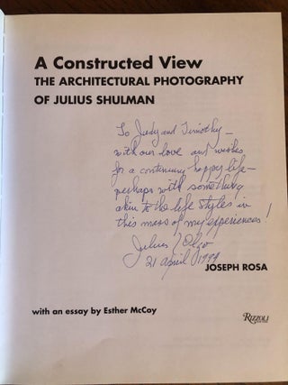 A CONSTRUCTED VIEW. THE ARCHITECTURAL PHOTOGRAPHY OF JULIUS SHULMAN.
