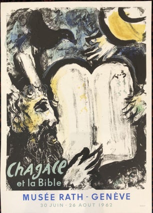 Item #50001 CHAGALL et la Bible. (Original Art Exhibition Poster). Marc Chagall
