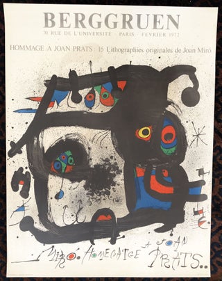 Item #50003 MIRO. Homenatge A' Joan Prats at the BERGGRUEN (Original Poster). Joan Miro