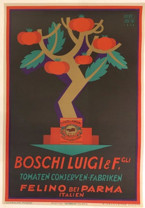 Item #50047 BOSCHILUIGI & FIGLI. Tomaten Conserven Fabriken. (1926) (Original Vintage Poster