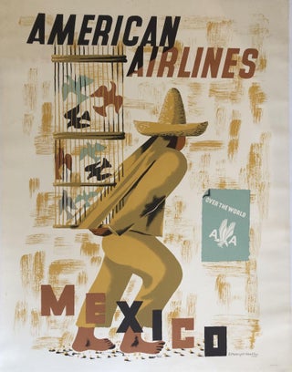 Item #50085 AMERICAN AIRLINES, MEXICO. (Original Vintage Poster). E. McKnight Kauffer