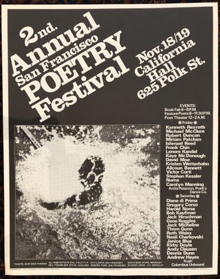 Item #50184 2nd. ANNUAL SAN FRANCISCO POETRY FESTIVAL. 1977. (Original Vintage Poster
