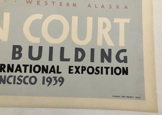INDIAN COURT. Golden Gate International Exposition. San Francisco. 1939. Eskimo Mask, Western Alaska. (Original Vintage Poster)