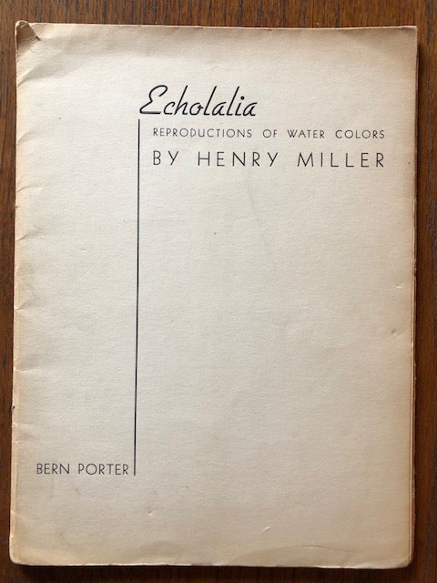 Item #50269 ECHOLALIA. Reproductions Of Water Colors. Henry Miller.