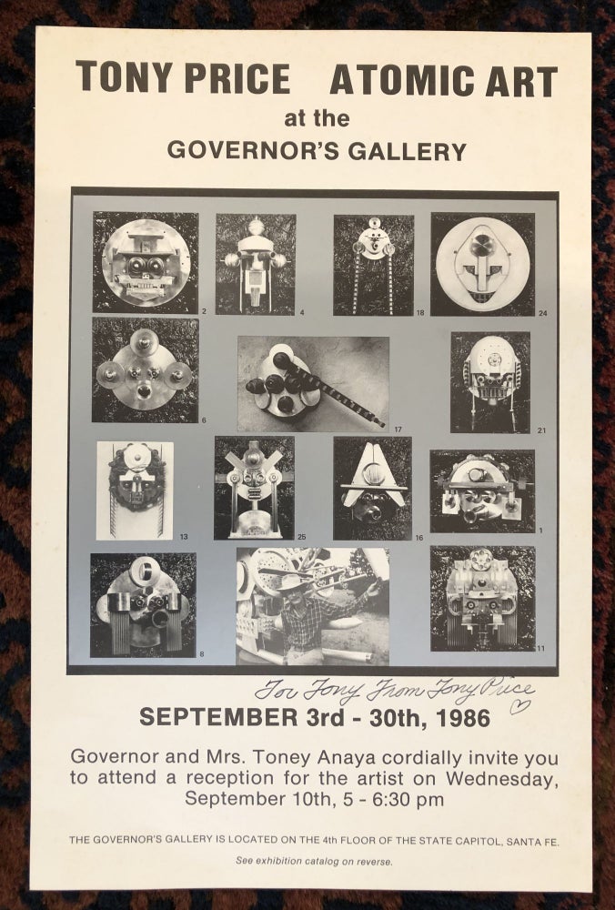 Item #50342 TONY PRICE ATOMIC ART at the Governor’s Gallery. 1986. (Original Exhibition Poster). Tony Price.