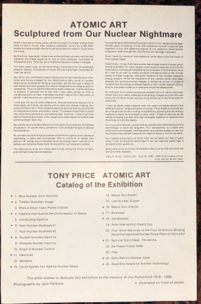 TONY PRICE ATOMIC ART at the Governor’s Gallery. 1986. (Original Exhibition Poster)