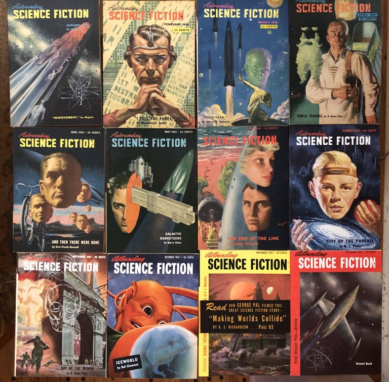 Item #50383 ASTOUNDING SCIENCE FICTION. 1951. (Twelve issues, complete year) Campbell, Jr., John W. (Editor)