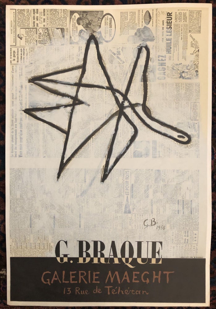 Item #50397 G.BRAQUE- GALERIE MAEGNT. 1956. (Original Vintage Poster). Georges Braque.