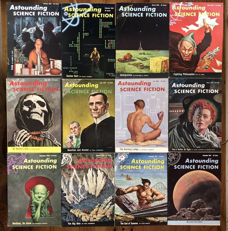 Item #50447 ASTOUNDING SCIENCE FICTION. 1954. (Twelve issues, complete year) Campbell, Jr., John W. (Editor)