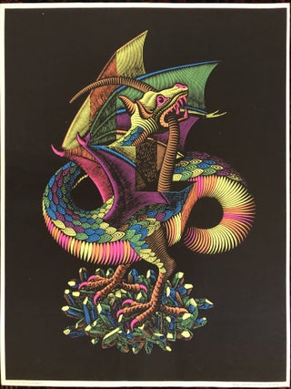 Item #50464 DRAGON. (Original Blacklight Poster). E. C. Escher, after