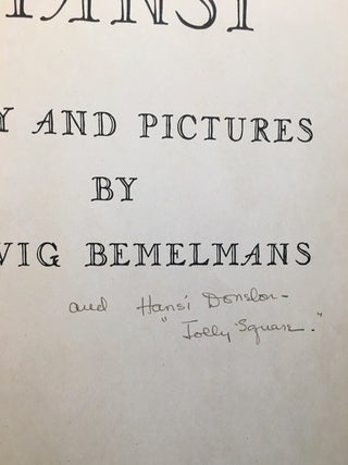 HANSI. Story and Pictures by Ludwig Bemelmans.