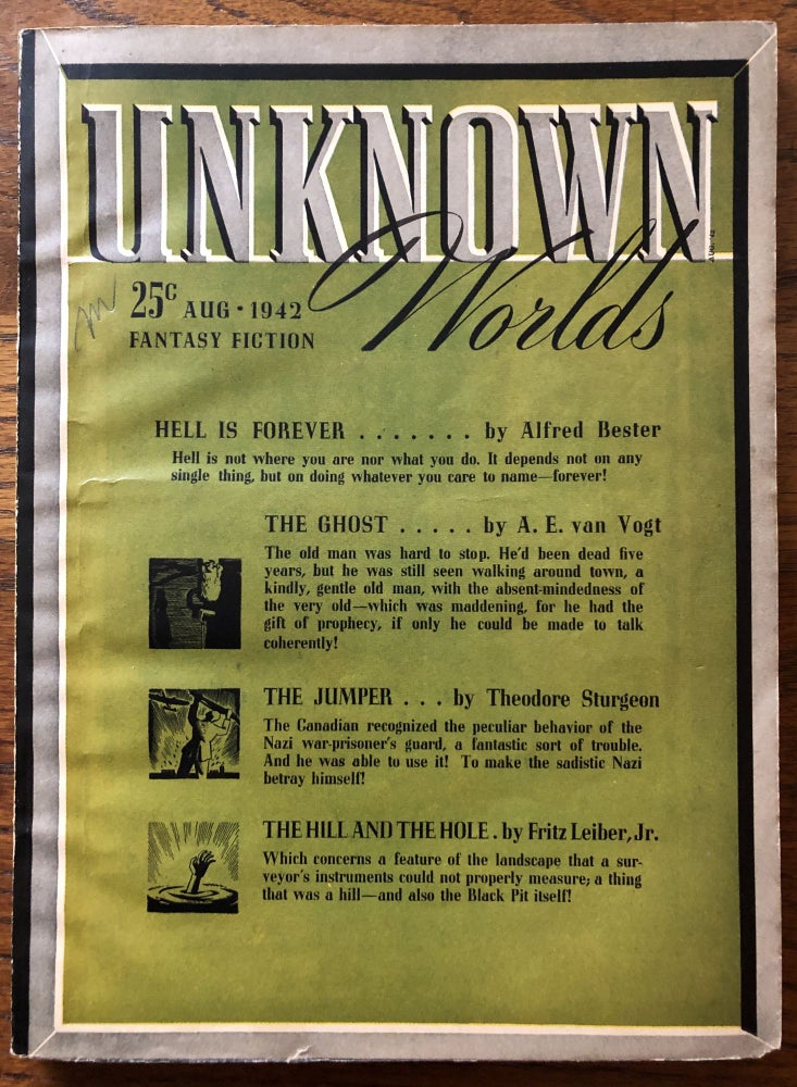 Item #50502 UNKNOWN WORLDS, Fantasy Fiction. August, 1942. Campbell, Jr., John W. (Editor)