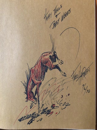 Item #50636 THE GREAT WEST IN PAINTINGS BY FRED HARMAN COWBOY ARTIST. Fred Harman, Dean Krakel,...