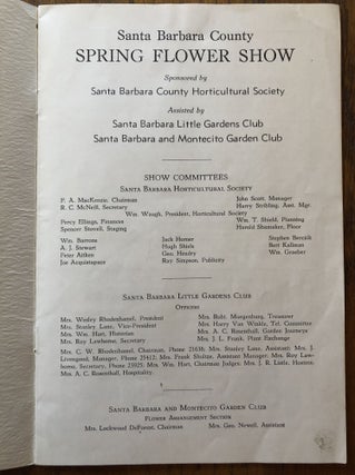 SANTA BARBARA COUNTY SPRING FLOWER SHOW. The Armory March 31-April 1-2.