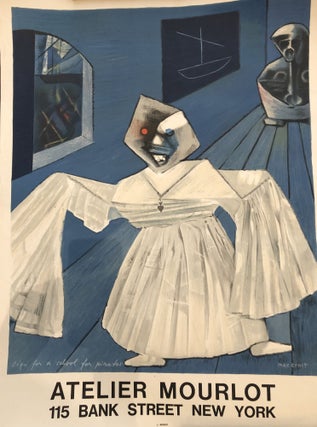 Item #50872 SIGN FOR A SCHOOL FOR PIRATES. Atelier Mourlot. (Original Vintage Poster). Max Ernst