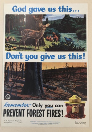 Item #50907 (Smokey Bear) GOD GAVE US THIS...DON’T YOU GIVE US THIS!- Remember Only You Can...