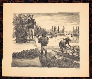 PEASANTS TLA'HUAC. 1946. (Original lithograph)