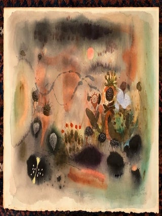 Item #51257 PUFF BALLS/ LANDSCAPE. (Original watercolor). Rainey Bennett
