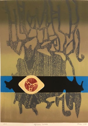 Item #51284 AFRICAN VELDT (Original Woodcut on Embossed paper). Rica O. Coulter, Born 1928