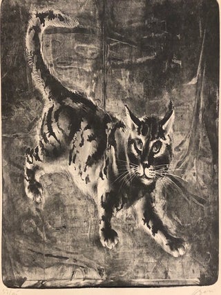 Item #51287 CHAT MARCHANT ( Original lithograph). Hans Erni
