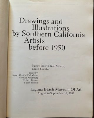 DRAWINGS AND ILLUSTRATIONS BY SOUTHERN CALIFORNIA ARTISTS BEFORE 1950