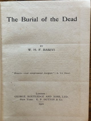 THE BURIAL OF THE DEAD