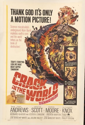 Item #51609 CRACK IN THE WORLD. Dana Andrews. (Original Vintage Movie Poster