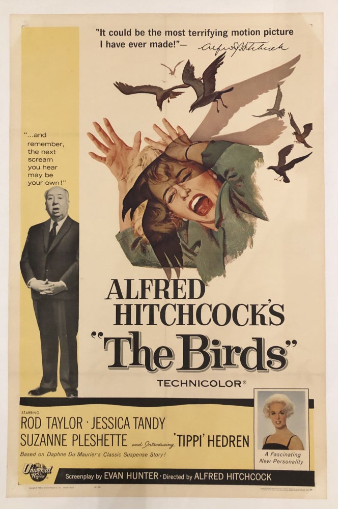 Item #51612 Alfred Hitchcock's "THE BIRDS." (Original Vintage Movie Poster). Alfred Hitchcock.