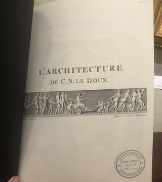 L'ARCHITECTURE DE C.N. LEDOUX