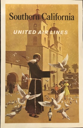 Item #51789 SOUTHERN CALIFORNIA. United Airlines. Circa 1950's. (Original Vintage Travel Poster)...
