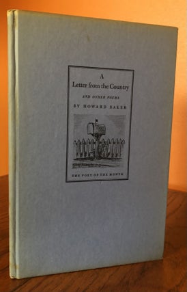 A LETTER FROM THE COUNTRY And Other Poems.
