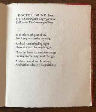 DOCTOR DRINK. Poems