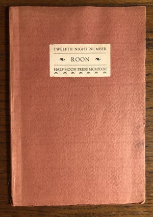 Item #51949 ROON: A Chapbook of Modern Verse. TWELFTH NIGHT NUMBER. Bunichi Kagawa, Janet Lewis,...