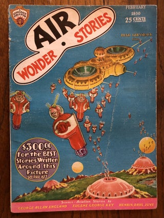 Item #51965 AIR WONDER STORIES. February, 1930. Hugo Gernsback
