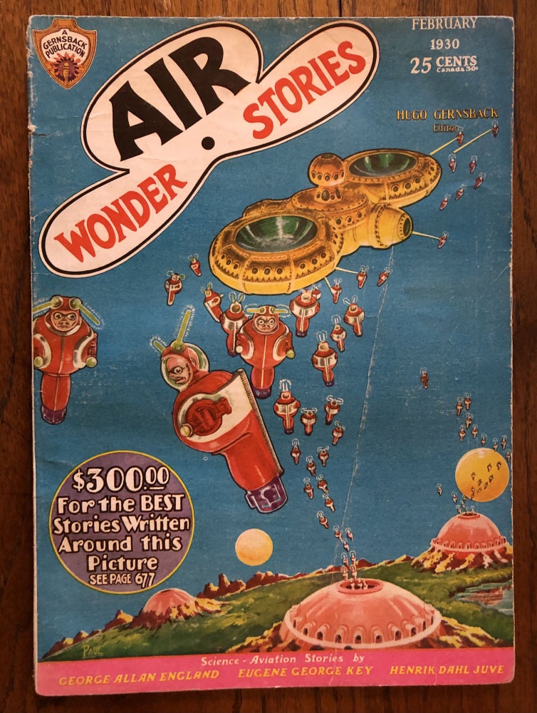 Item #51965 AIR WONDER STORIES. February, 1930. Hugo Gernsback.