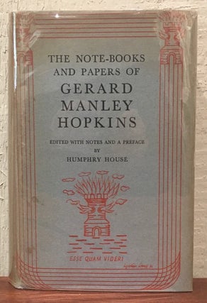 Item #52095 THE NOTE-BOOKS AND PAPERS OF GERARD MANLEY HOPKINS. with Notes, a preface