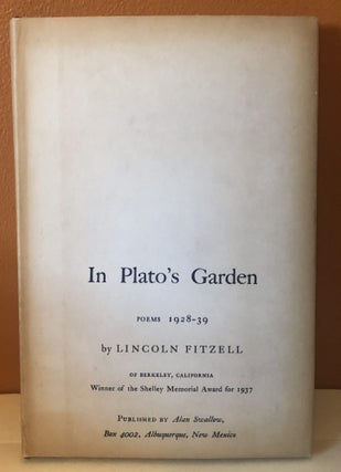 Item #52128 IN PLATO'S GARDEN: Poems 1928-39. Lincoln Fitzell