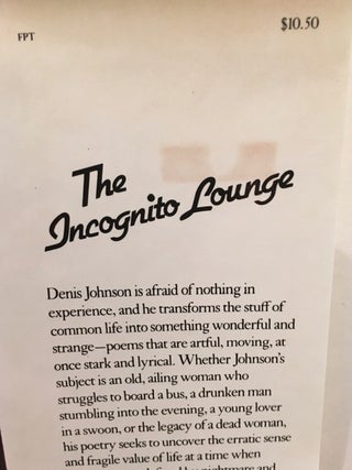 THE INCOGNITO LOUNGE AND OTHER POEMS
