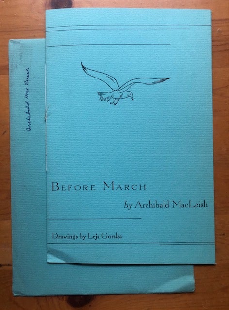 Item #52447 BEFORE MARCH. Number Three of The Borzoi Chapbooks. Archibald MacLeish.