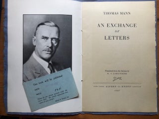 AN EXCHANGE OF LETTERS