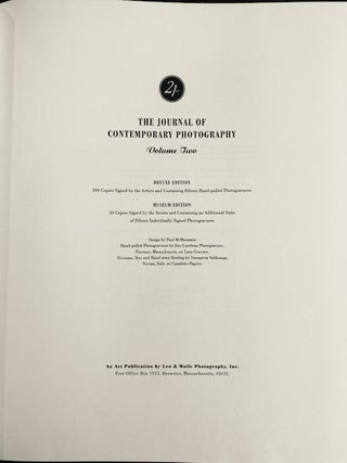 THE JOURNAL OF CONTEMPORARY PHOTOGRAPHY. Volume Two.