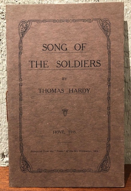 Item #52757 SONG OF THE SOLDIERS. Thomas Hardy.