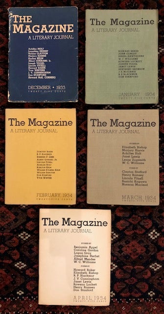 Item #52762 THE MAGAZINE: A Literary Journal. Volume 1; Numbers 1-5. (December 1933-April 1934)