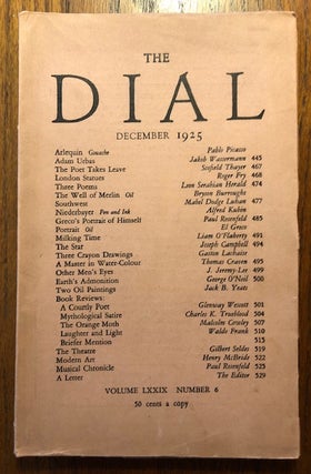 Item #52835 THE DIAL. Volume LXXIX, Number 6. December 1925. Scofield Thayer, Marianne Moore, acting