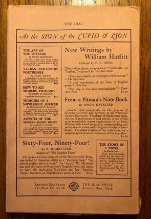 THE DIAL. Volume LXXIX, Number 1. July 1925.